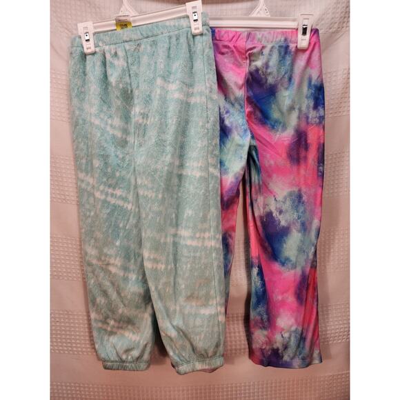 Cuddl Duds SO Pajama Pants Bundle Girls Size 6 Fleece Tie Dye 2 Pieces - Picture 2 of 4